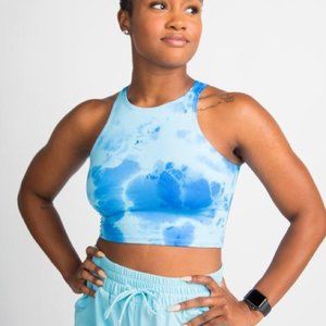 Four Thirteen Illusion Crop Top Electric Blue XL